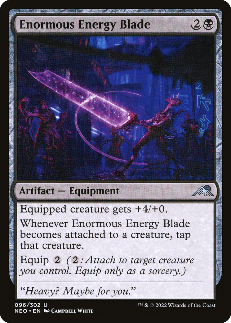 Enormous Energy Blade [Kamigawa: Neon Dynasty] Foil