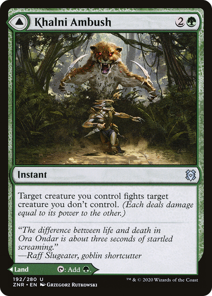 Khalni Ambush // Khalni Territory (192) Foil - Zendikar Rising