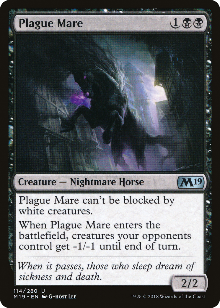 Plague Mare [Core Set 2019] Foil