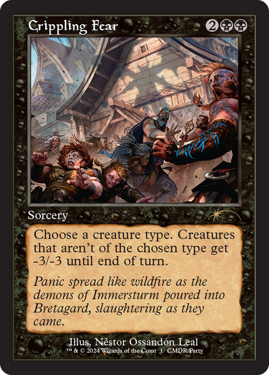 Crippling Fear (Retro Frame) [Wizards Play Network 2024] Foil