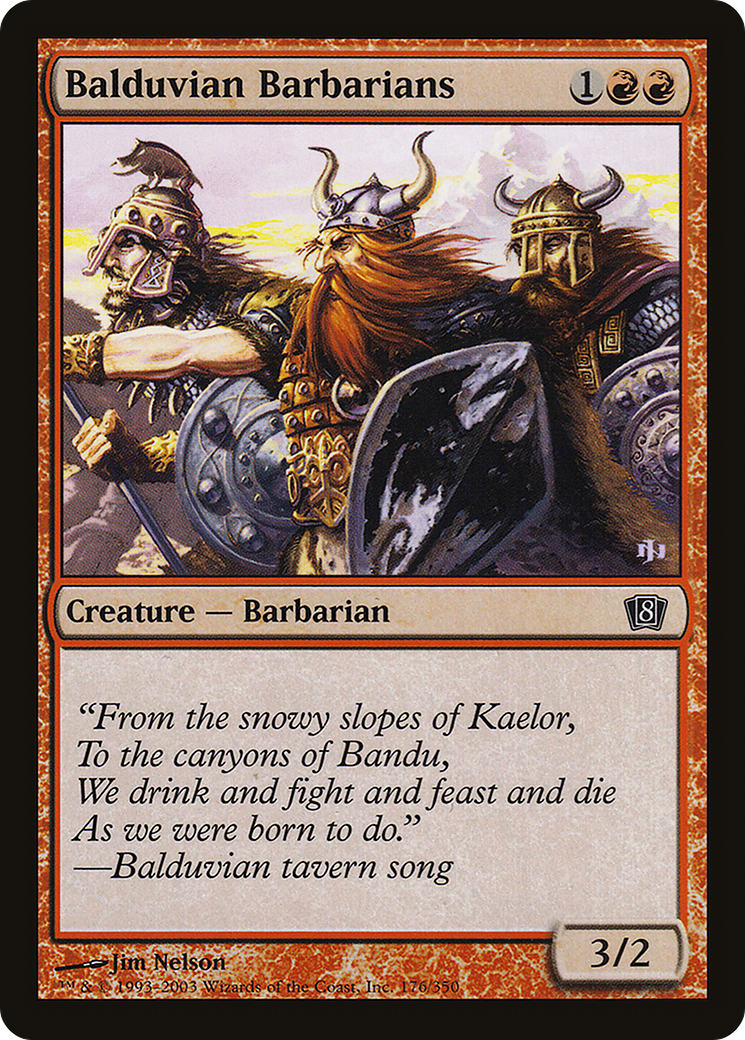 Balduvian Barbarians (176★) Foil - Eighth Edition