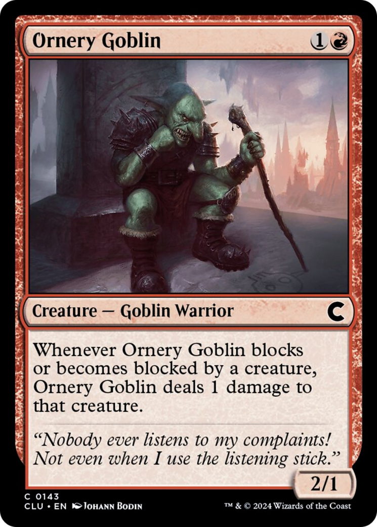 Ornery Goblin [Ravnica: Clue Edition] | Silver Goblin