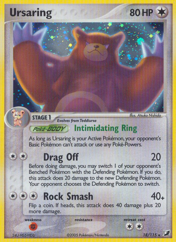 Ursaring (18/115) [EX: Unseen Forces] | Silver Goblin