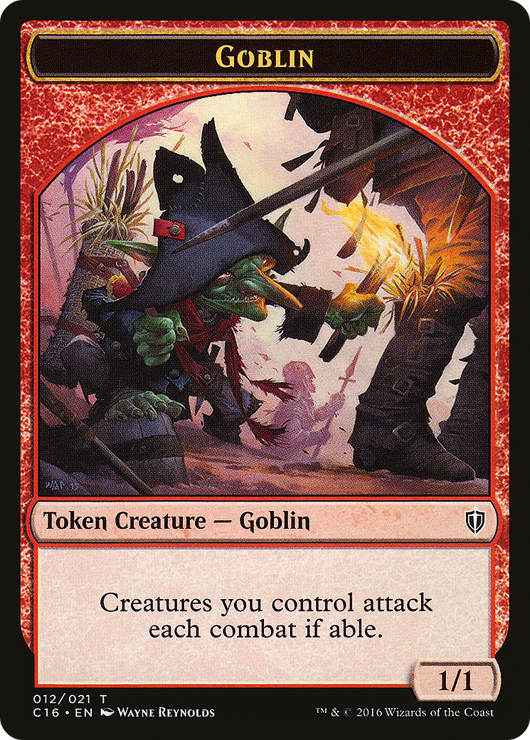 Goblin // Zombie Double-Sided Token (12 // 11) - Commander 2016 Tokens