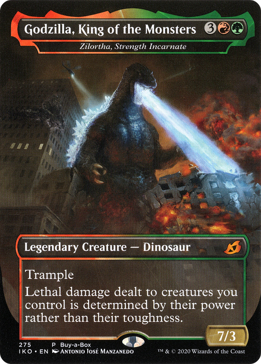 Zilortha, Strength Incarnate - Godzilla, King of the Monsters (Buy-A-Box) [Ikoria: Lair of Behemoths Promos] Foil
