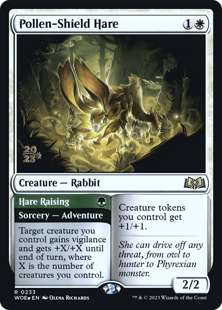 Pollen-Shield Hare // Hare Raising [Wilds of Eldraine Prerelease Promos]