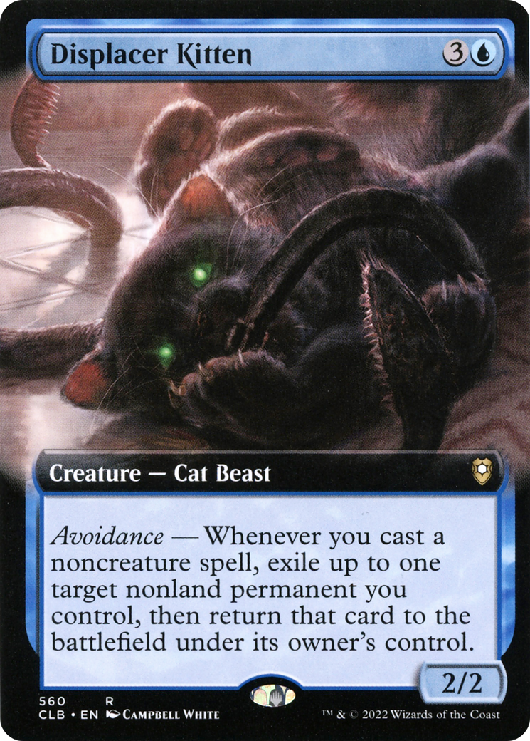 Displacer Kitten (Extended Art) [Commander Legends: Battle for Baldur's Gate] | Silver Goblin