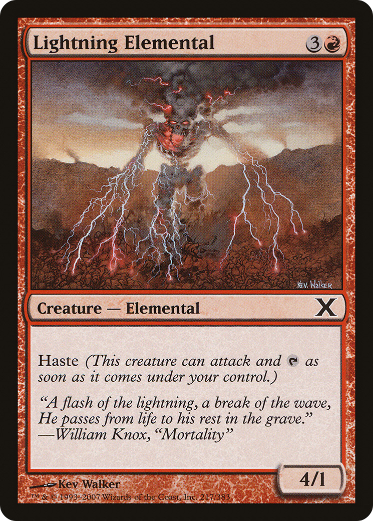 Lightning Elemental (217) - Tenth Edition