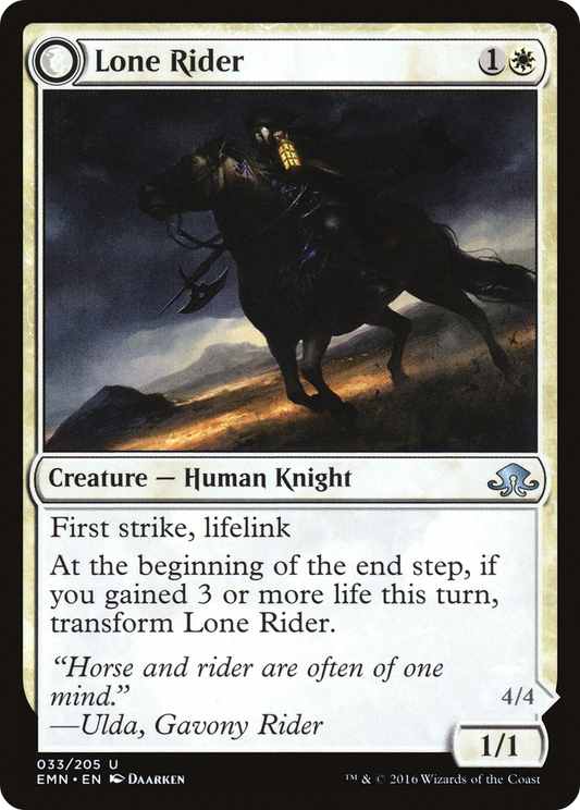 Lone Rider // It That Rides as One [Eldritch Moon] Foil