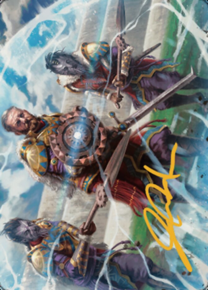 Argivian Phalanx Art Card (Gold-Stamped Signature) [Dominaria United Art Series] | Silver Goblin