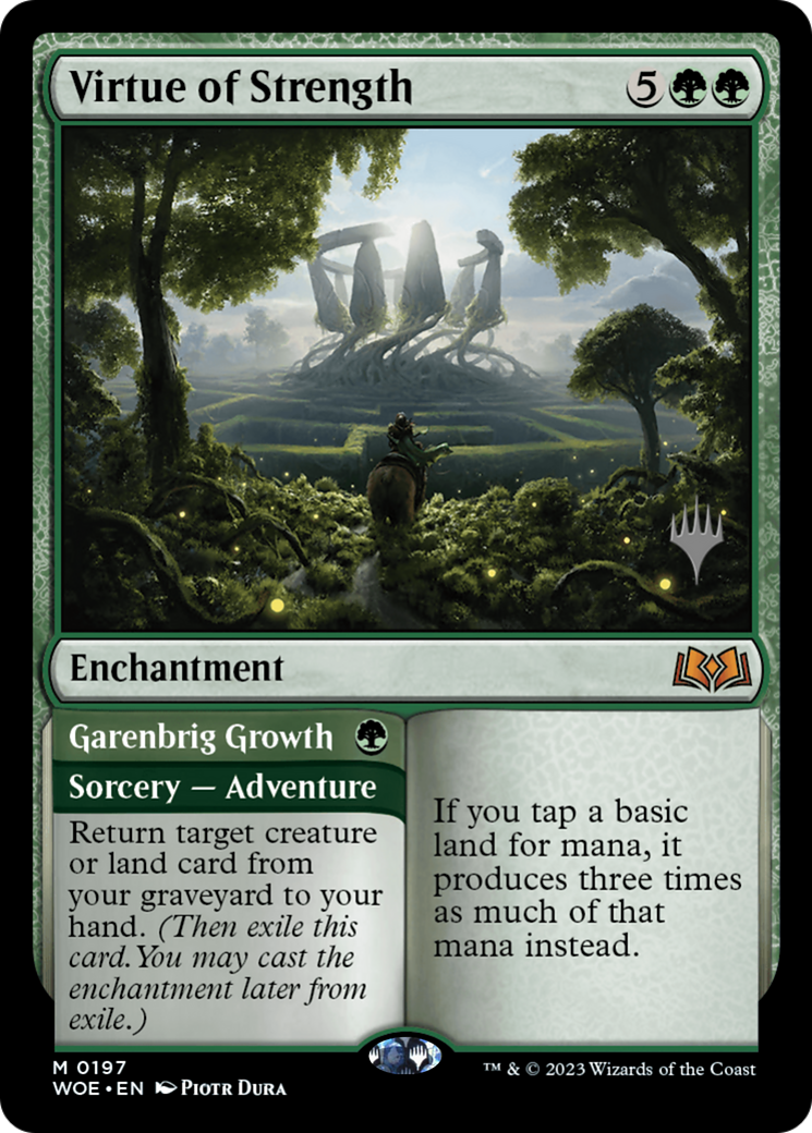 Virtue of Strength // Garenbrig Growth (Promo Pack) [Wilds of Eldraine Promos]