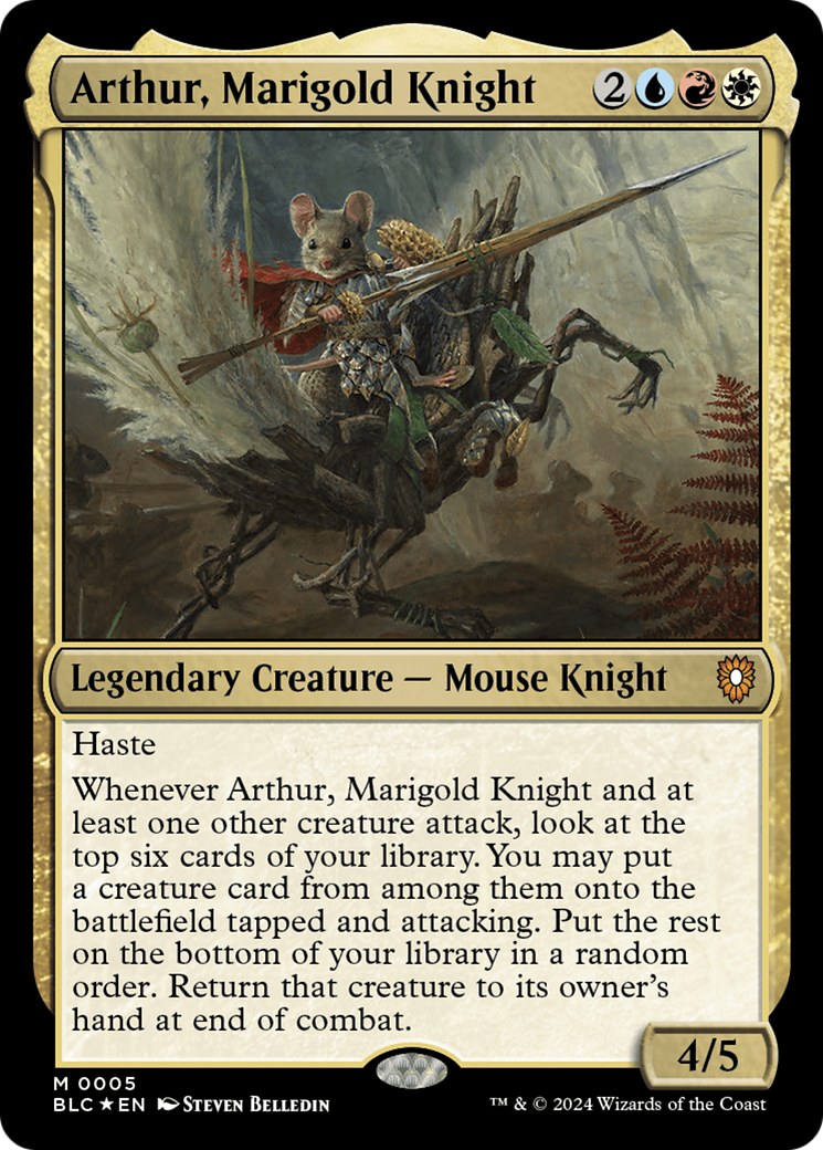 Arthur, Marigold Knight [Bloomburrow Commander] | Silver Goblin