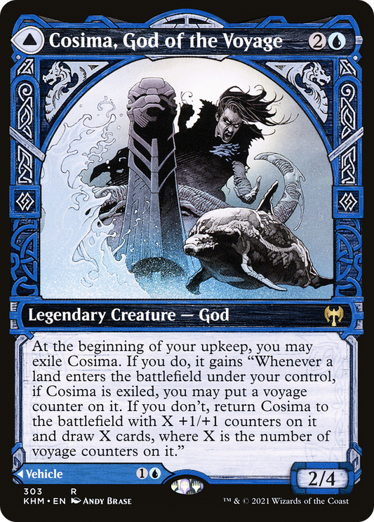 Cosima, God of the Voyage // The Omenkeel (Showcase) [Kaldheim] Foil