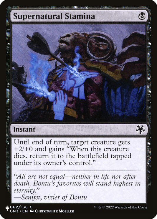 Supernatural Stamina (GN3-62)