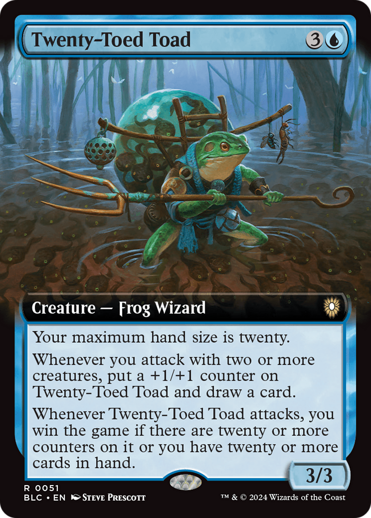 Twenty-Toed Toad (Extended Art) [Bloomburrow Commander] | Silver Goblin