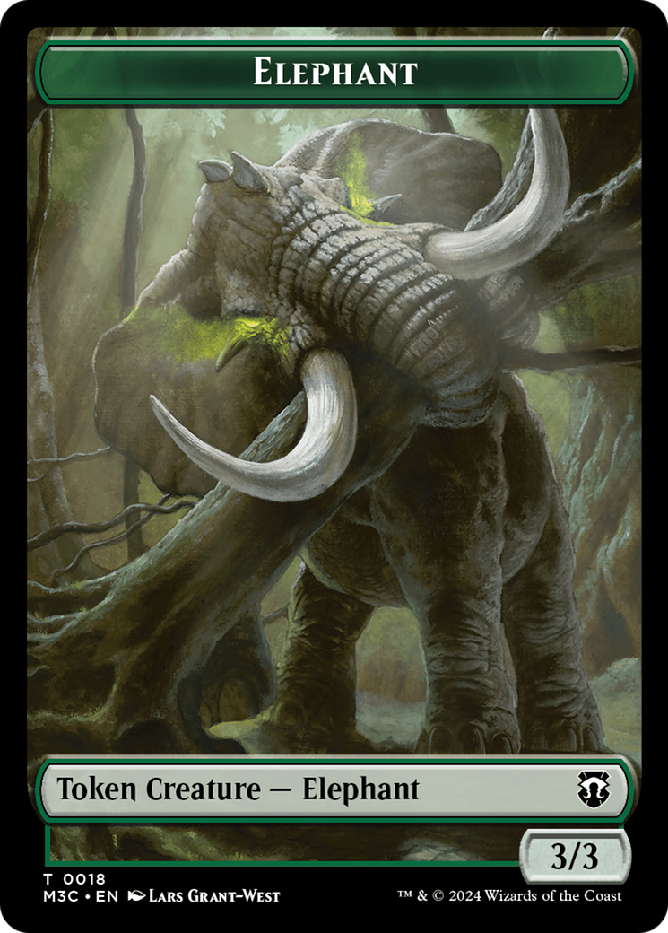 Elephant // Beast (0016) Double-Sided Token [Modern Horizons 3 Commander Tokens] | Silver Goblin