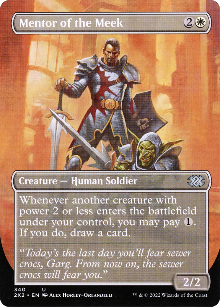 Mentor of the Meek (Borderless Alternate Art) [Double Masters 2022] Foil
