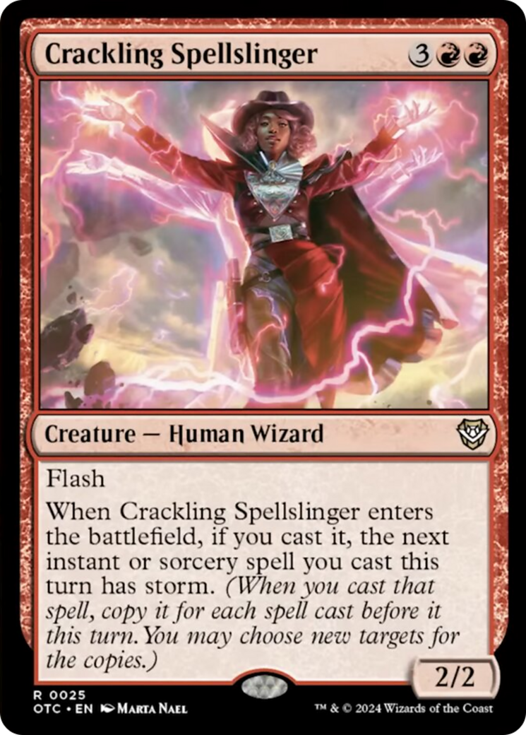Crackling Spellslinger [Outlaws of Thunder Junction Commander] | Silver Goblin