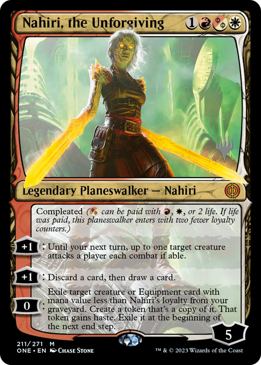 Nahiri, the Unforgiving (Promo Pack) [Phyrexia: All Will Be One Promos] Foil