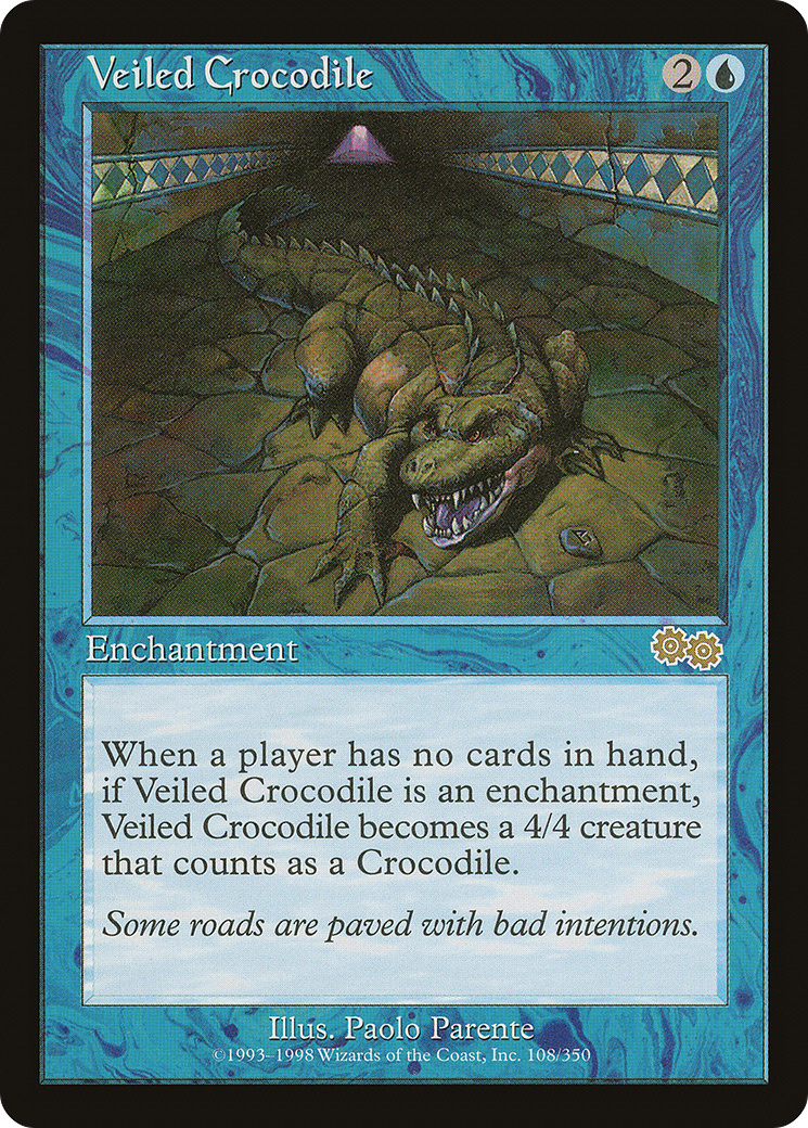 Veiled Crocodile [Urza's Saga] | Silver Goblin