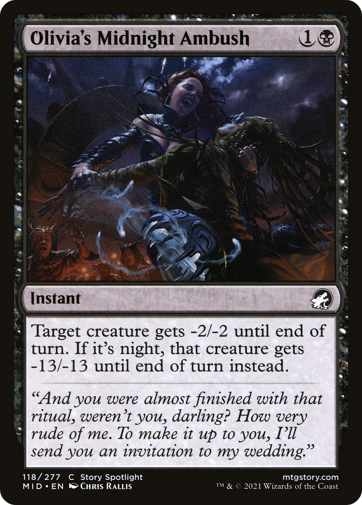 Olivia's Midnight Ambush [Innistrad: Midnight Hunt] Foil