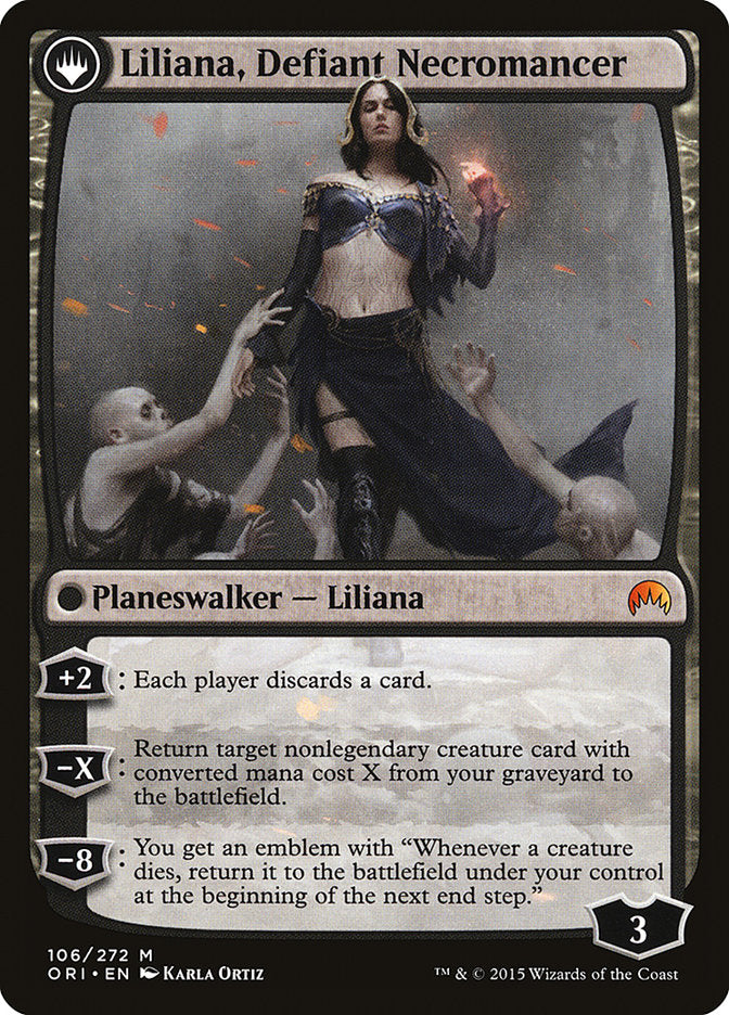 Liliana, Heretical Healer // Liliana, Defiant Necromancer [Magic Origins] Foil
