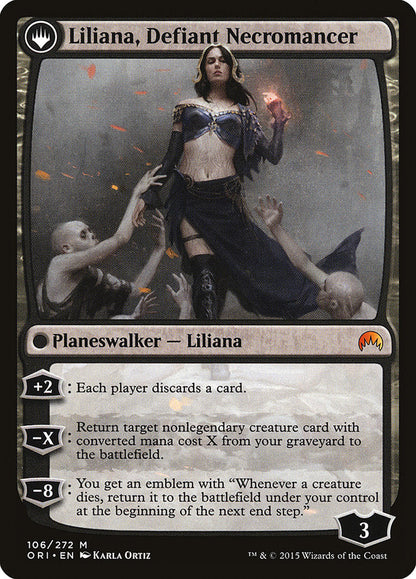 Liliana, Heretical Healer // Liliana, Defiant Necromancer [Magic Origins] Foil