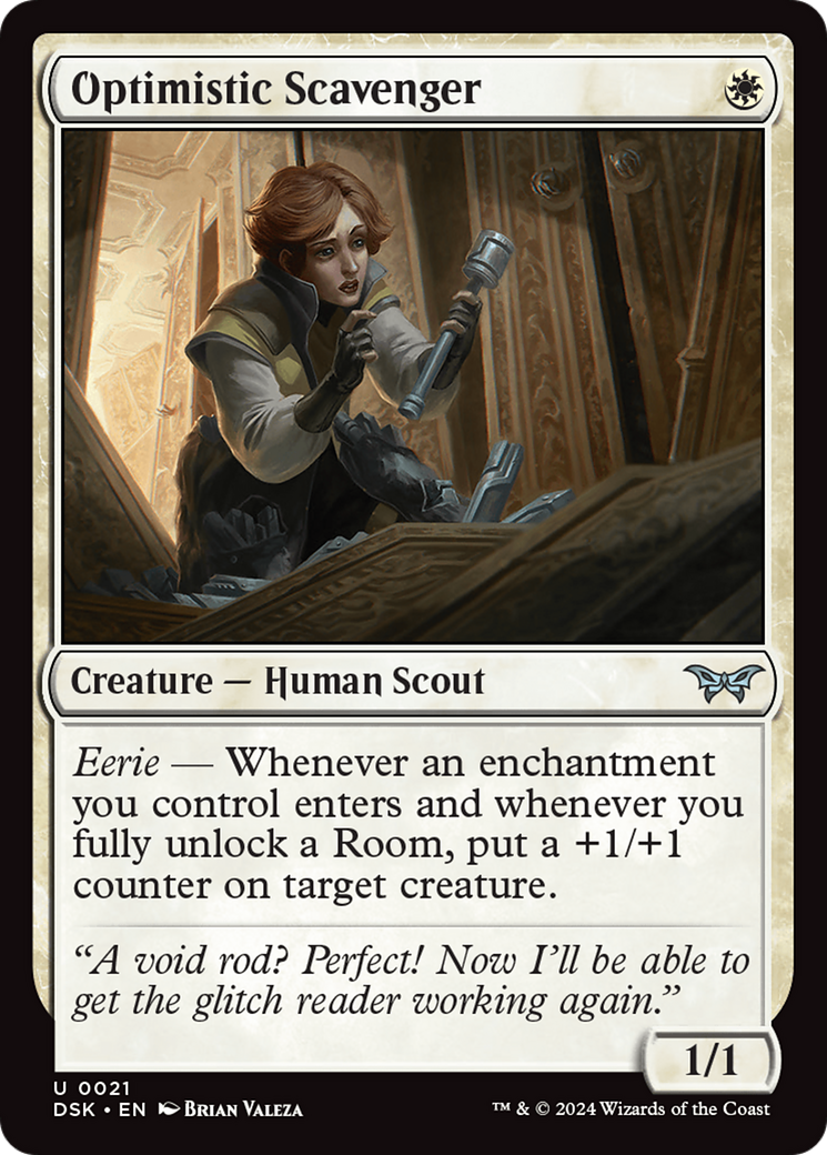Optimistic Scavenger (0021) [Duskmourn: House of Horror] Foil