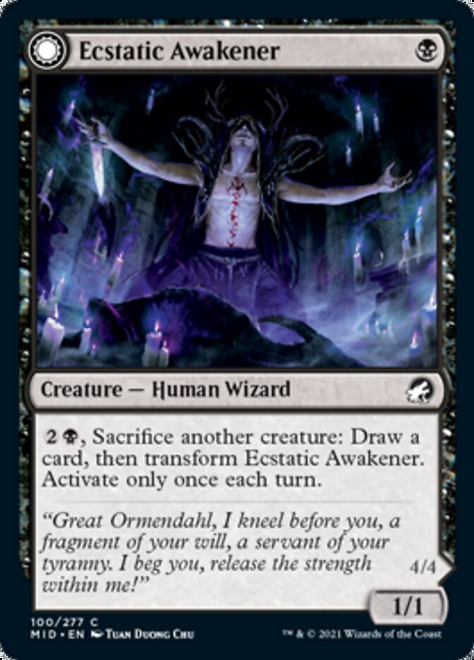 Ecstatic Awakener // Awoken Demon [Innistrad: Midnight Hunt] | Silver Goblin