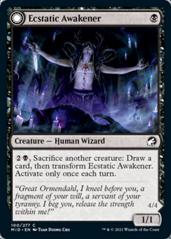 Ecstatic Awakener // Awoken Demon [Innistrad: Midnight Hunt] Foil