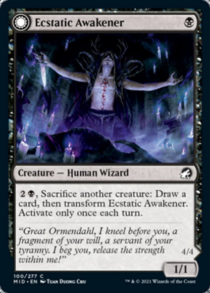 Ecstatic Awakener // Awoken Demon [Innistrad: Midnight Hunt] Foil
