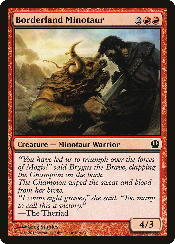 Borderland Minotaur [Theros] | Silver Goblin