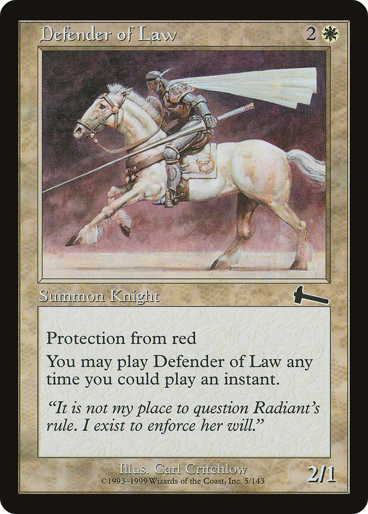Defender of Law [Urza's Legacy] Foil