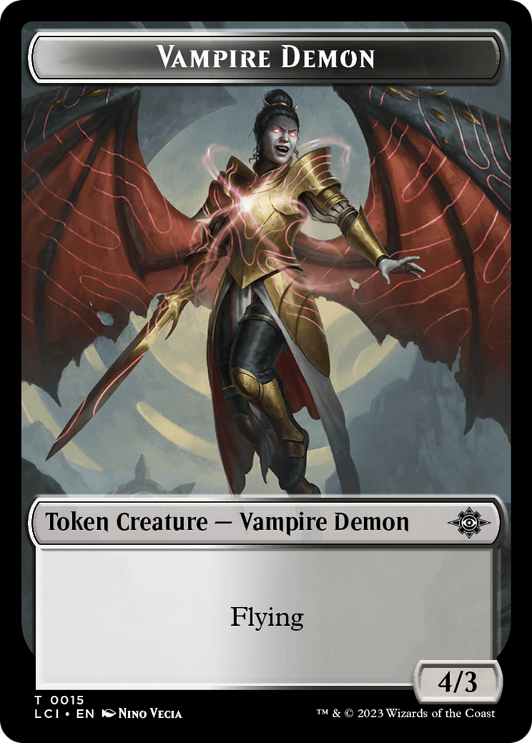 Gnome // Vampire Demon Double-Sided Token [The Lost Caverns of Ixalan Tokens] | Silver Goblin