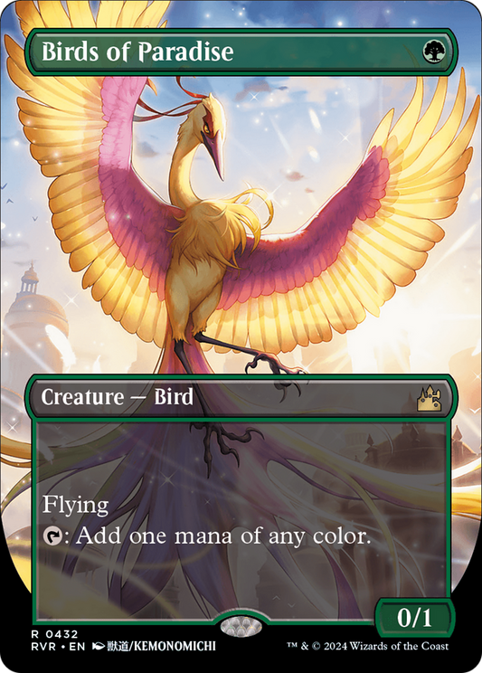 Birds of Paradise (Anime Borderless) [Ravnica Remastered] Foil