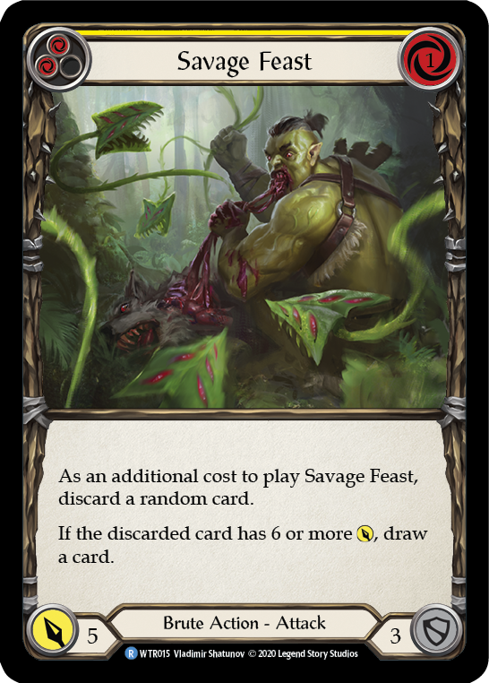 Savage Feast (Yellow) Unlimited Edition  (WTR015) - Welcome to Rathe | Silver Goblin