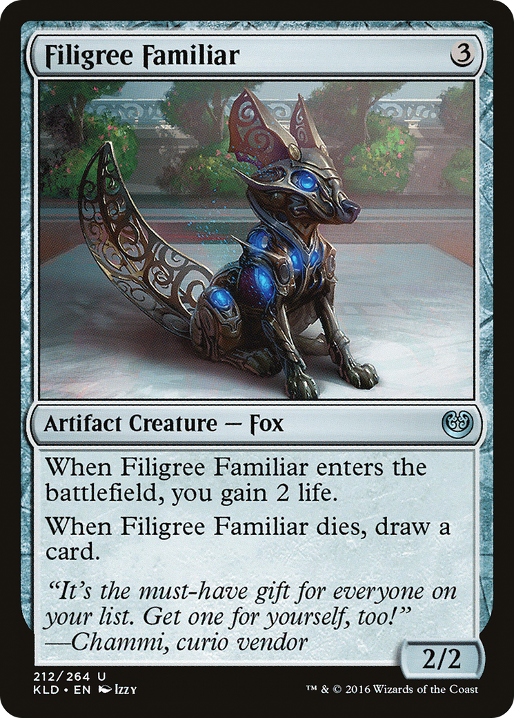 Filigree Familiar [Kaladesh] | Silver Goblin