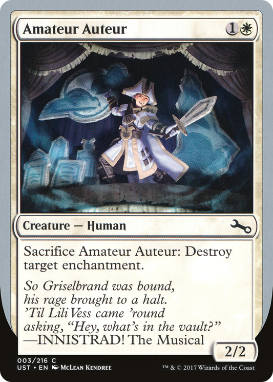 Amateur Auteur (INNISTRAD! The Musical) [Unstable] Foil
