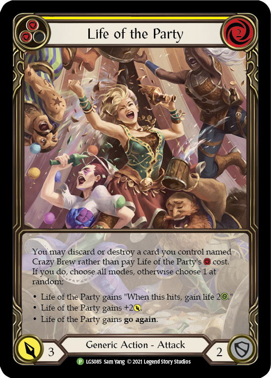 Life of the Party (Yellow) [LGS085] (Promo)  Rainbow Foil | Silver Goblin