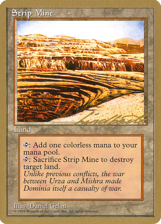 Strip Mine (Leon Lindback) [Pro Tour Collector Set] | Silver Goblin