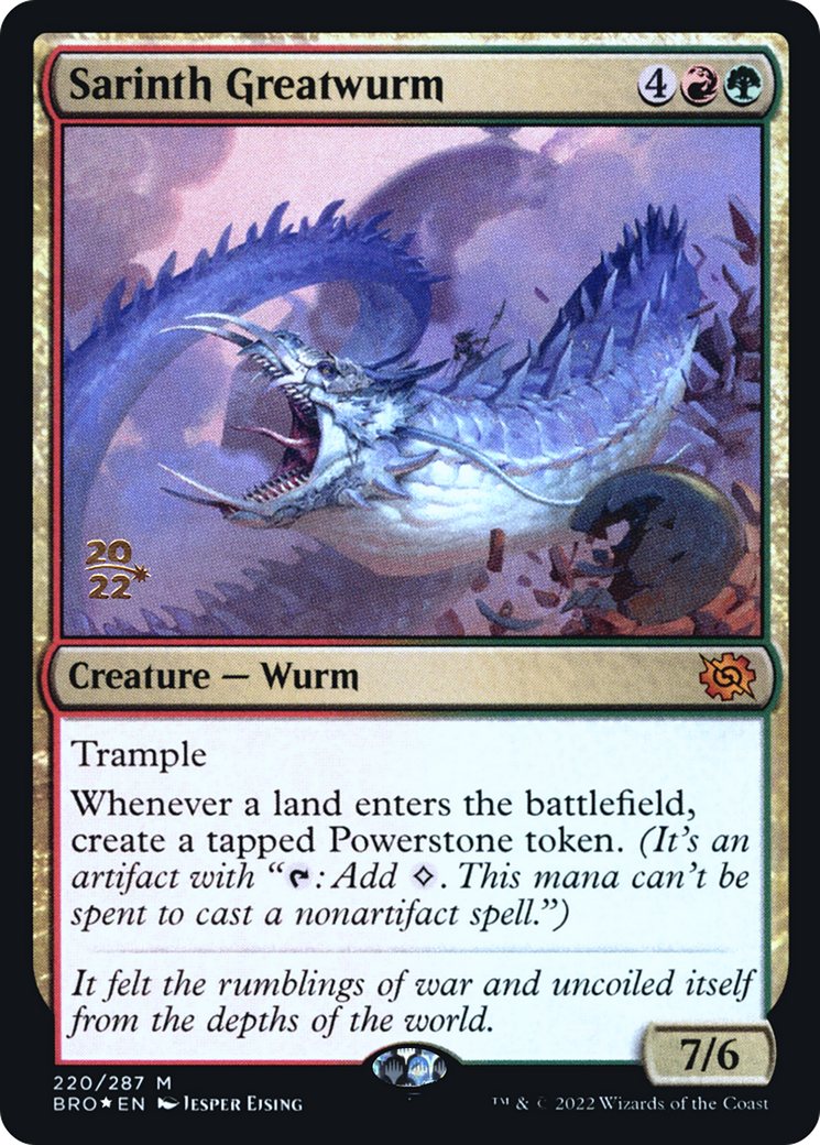 Sarinth Greatwurm [The Brothers' War Prerelease Promos]
