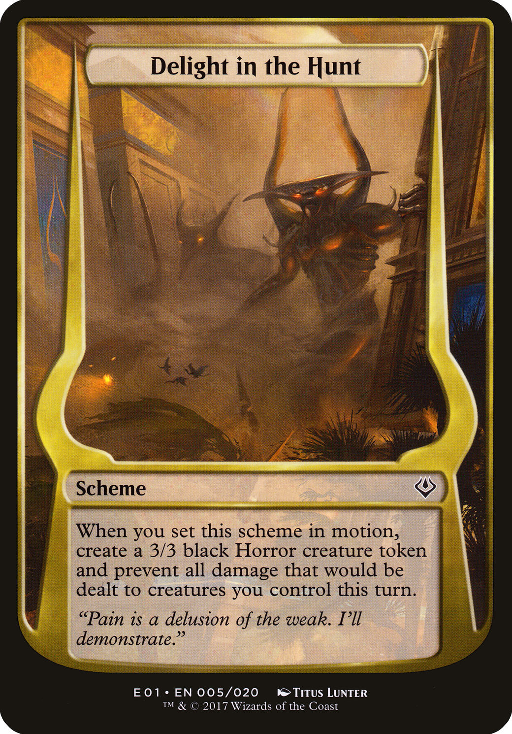Delight in the Hunt (Archenemy: Nicol Bolas) (005) - Archenemy: Nicol Bolas Schemes