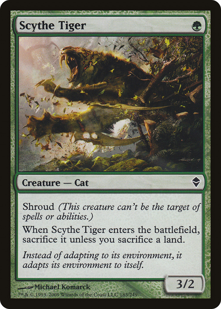 Scythe Tiger (183) Foil - Zendikar