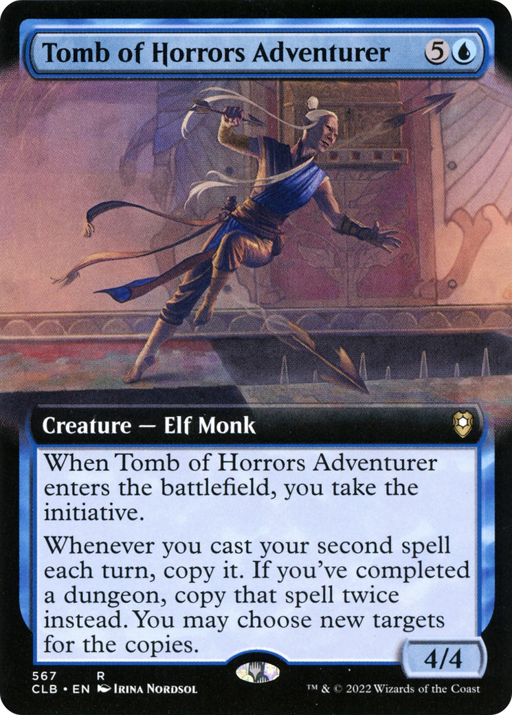 Tomb of Horrors Adventurer (Extended Art) [Commander Legends: Battle for Baldur's Gate] Foil