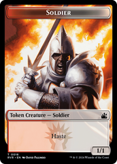 Spirit (0018) // Soldier Double-Sided Token [Ravnica Remastered Tokens] | Silver Goblin