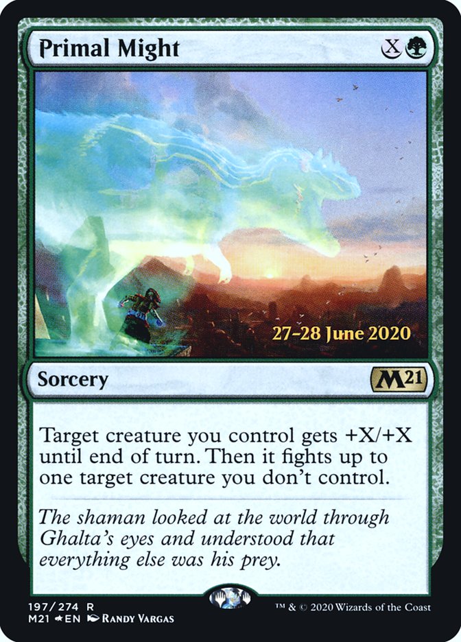 Primal Might [Core Set 2021 Prerelease Promos] | Silver Goblin