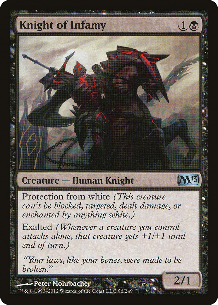 Knight of Infamy (096) Foil - Magic 2013