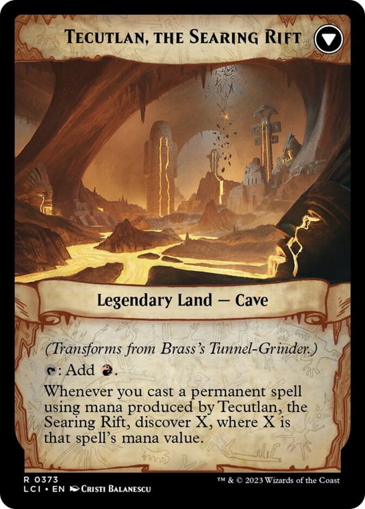 Brass's Tunnel-Grinder // Tecutlan, The Searing Rift [The Lost Caverns of Ixalan] Foil