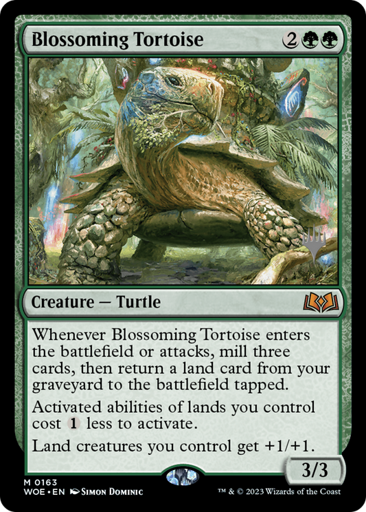 Blossoming Tortoise (Promo Pack) [Wilds of Eldraine Promos] Foil