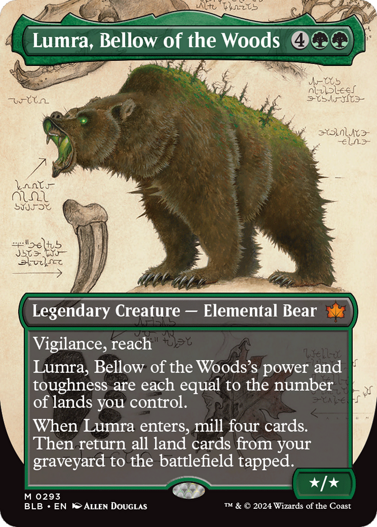 Lumra, Bellow of the Woods (Borderless) (0293) [Bloomburrow] | Silver Goblin